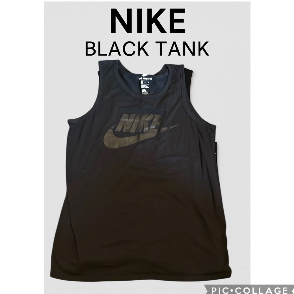 The Nike Tee Black Logo Tank Tee - Medium - Vintage athletic cut